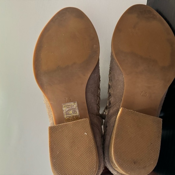 Jeffery Campbell Suede Taggart Cutout Taupe Ankle Boots - Picture 9 of 11